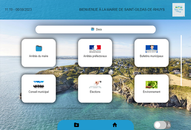 Dématérialisation affichage mairie St Gildas