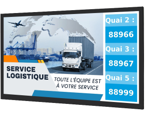 Ecran 43 pouces affichage accueil chauffeur