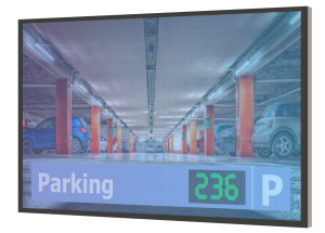 Mur led gestion parking